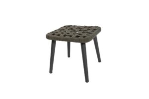 portofino footstool - synthetic rope weave - anthracite coloured powder coated aluminium frame