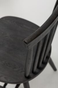 rib dining chair - oak chair, stained to order in an earth finish - detail