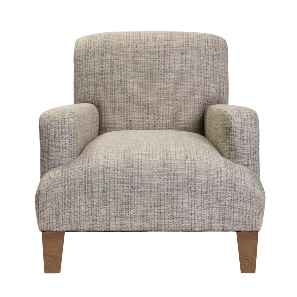 selsey fully upholstered armchair - front view - made to order by pr home
