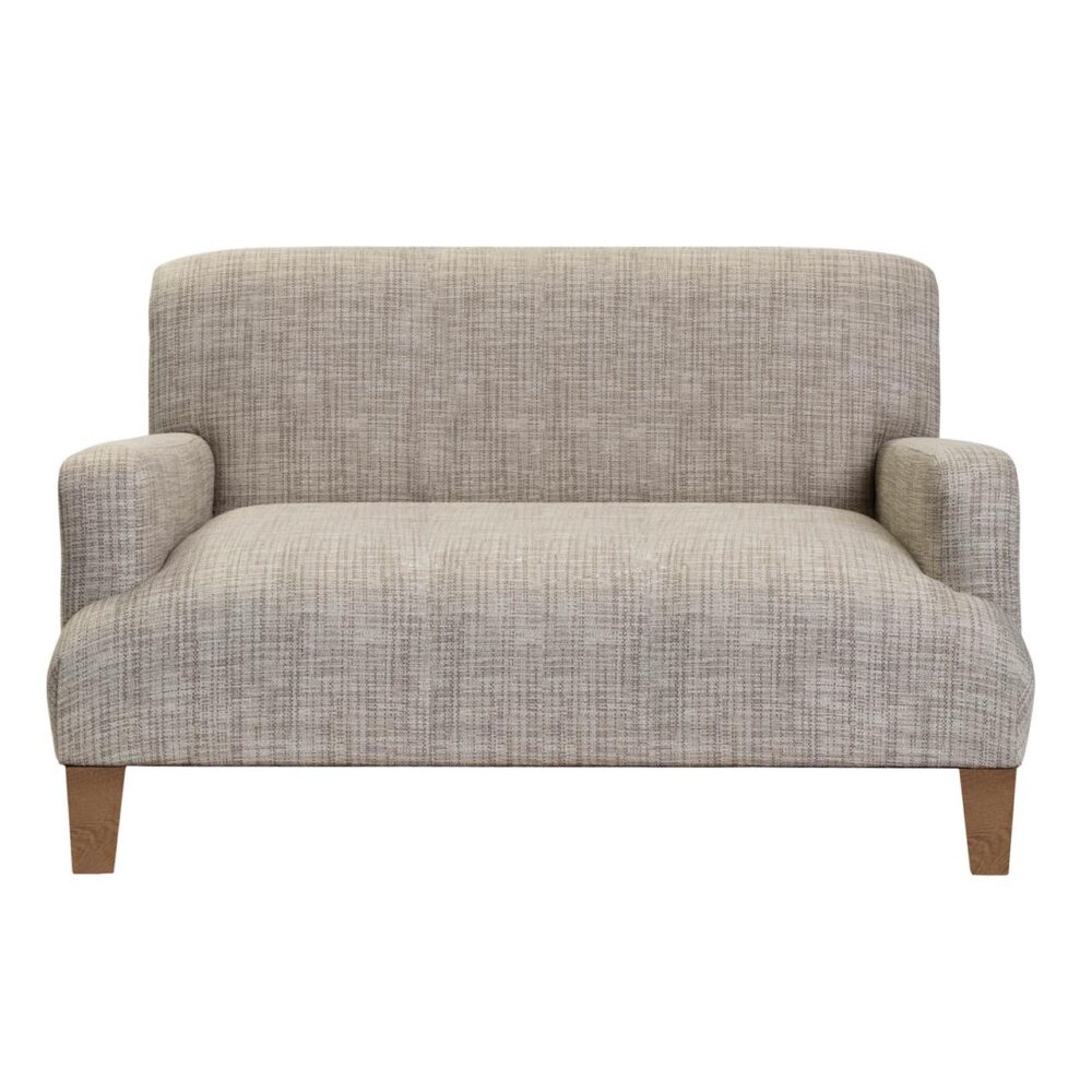 selsey fully upholstered compact sofa - front view - made to order by pr home