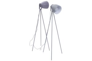tripod adjustable floor lamps - heather & mid grey