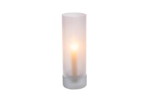 solstice candleholder - handmade candle holder/ hurricane lamp in sandblasted glass.