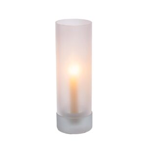 solstice candleholder - handmade candle holder/ hurricane lamp in sandblasted glass.