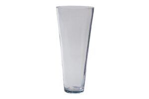 wave glass vase - clear - large handmade vase in clear glass
