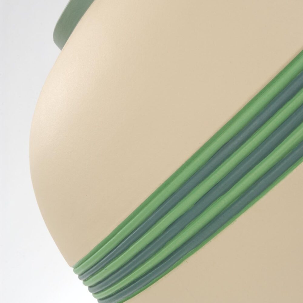 cordoba jar - green - large floor standing terracotta jar - hand thrown and painted