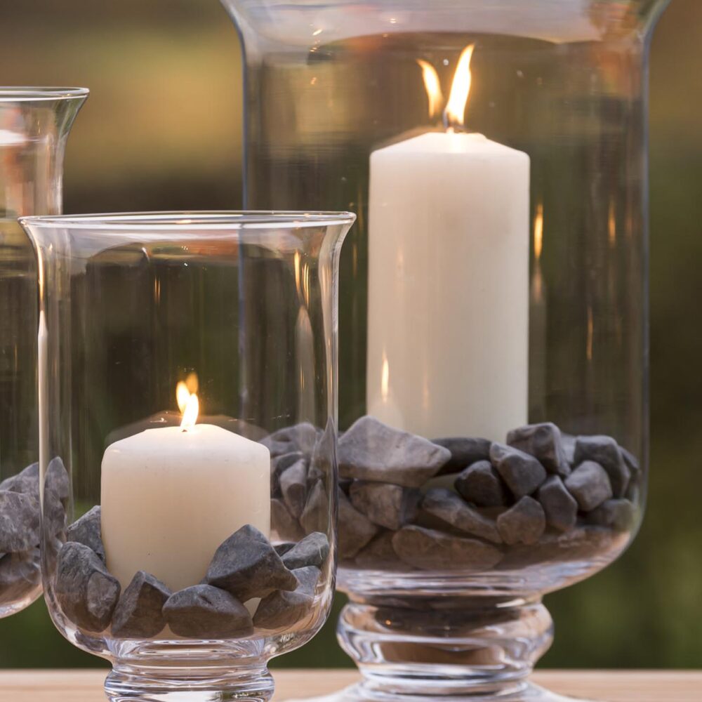 festival candleholders - large+ small mood hand made glass hurricane lamps