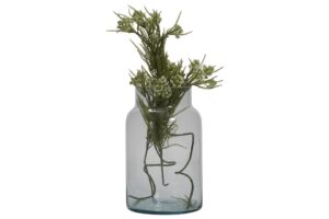 ghent - flower vase - clear glass - large case with collared neck