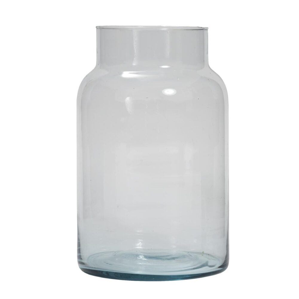 ghent - flower vase - clear glass - large case with collared neck