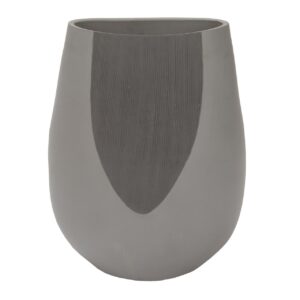 sac vase - greys - large floor standing terracotta vase - hand thrown and painted