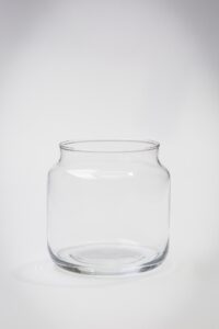 shoulder mini vase - with foliage small clear glass vase