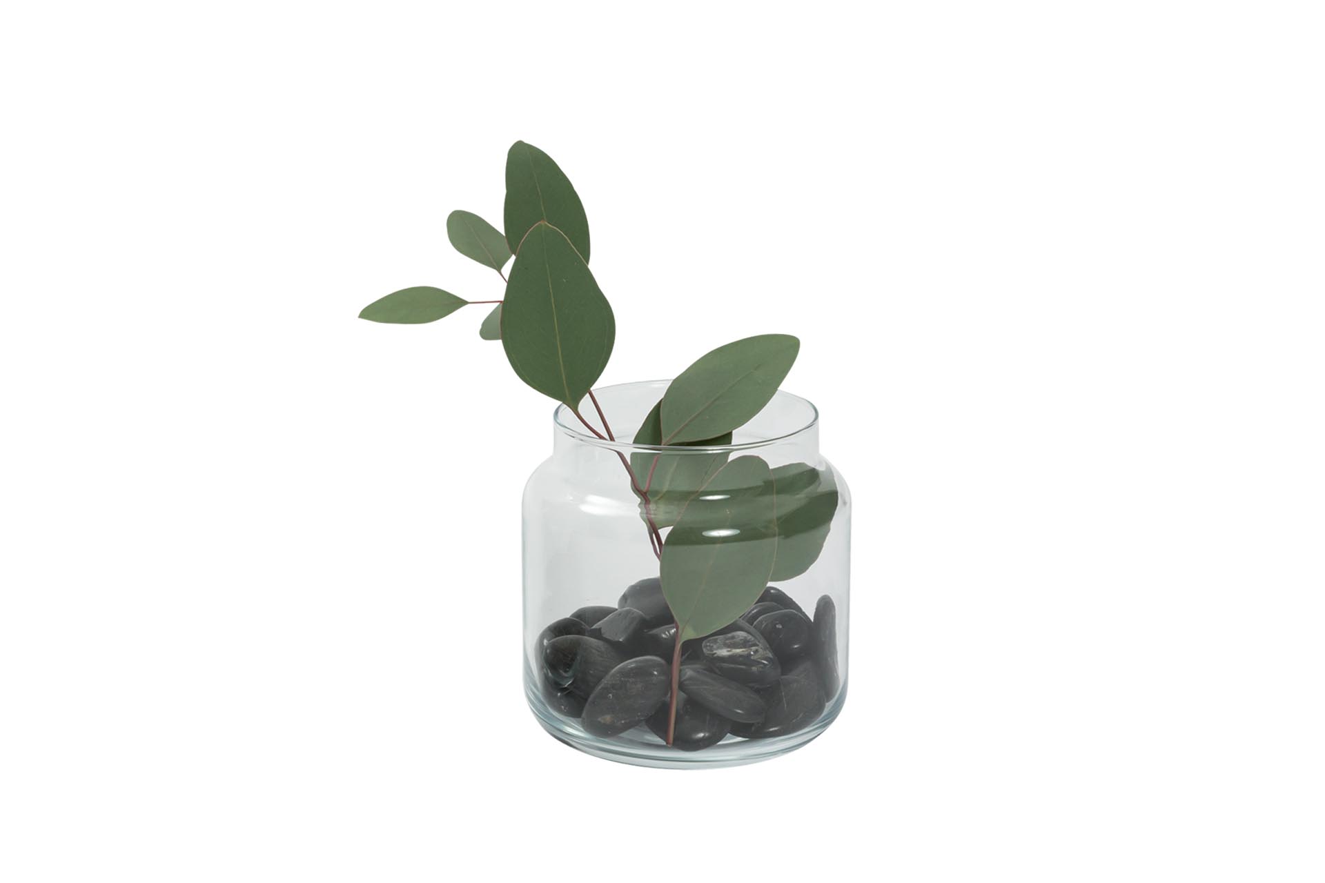 shoulder mini vase - with foliage small clear glass vase