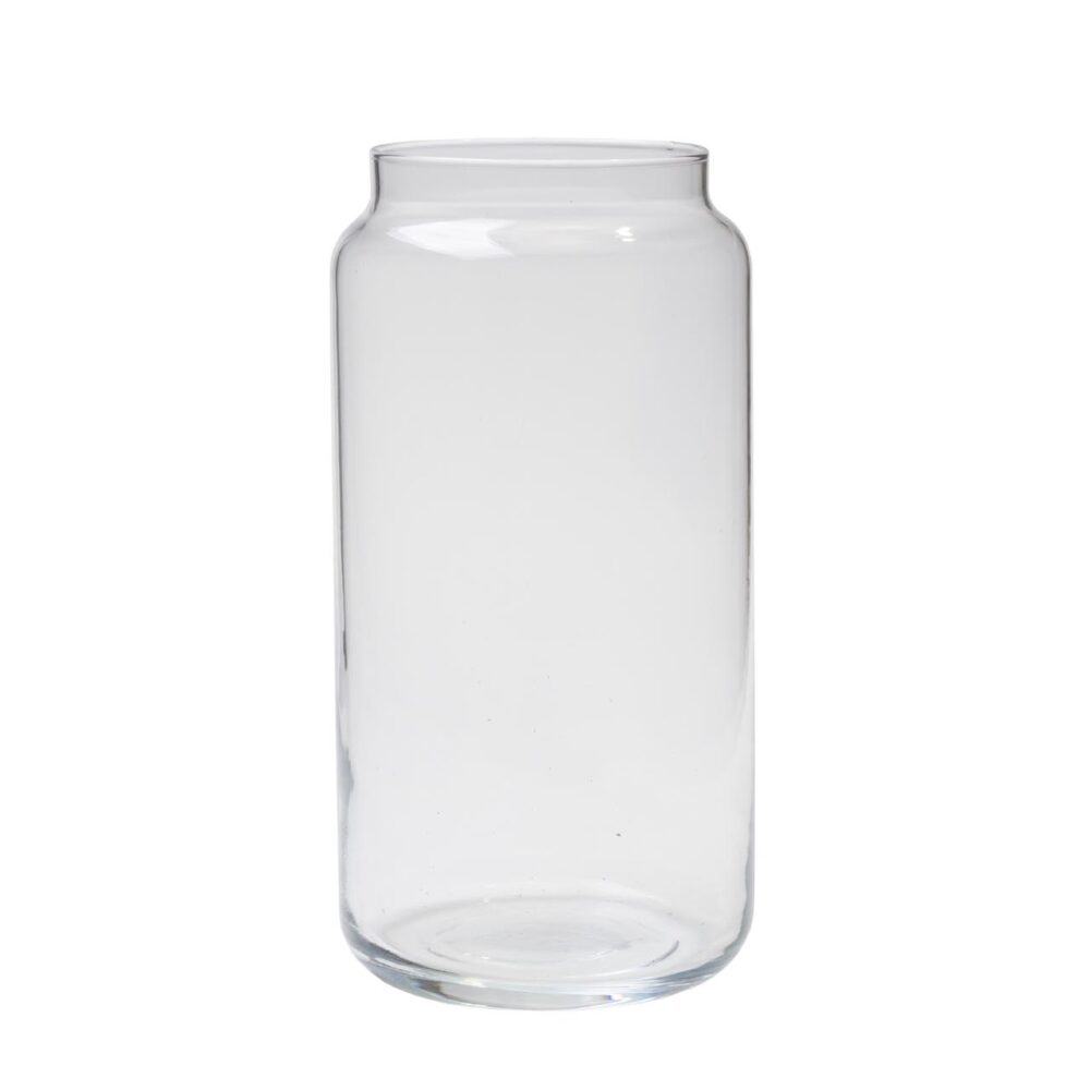 shoulder tall vase - clear glass