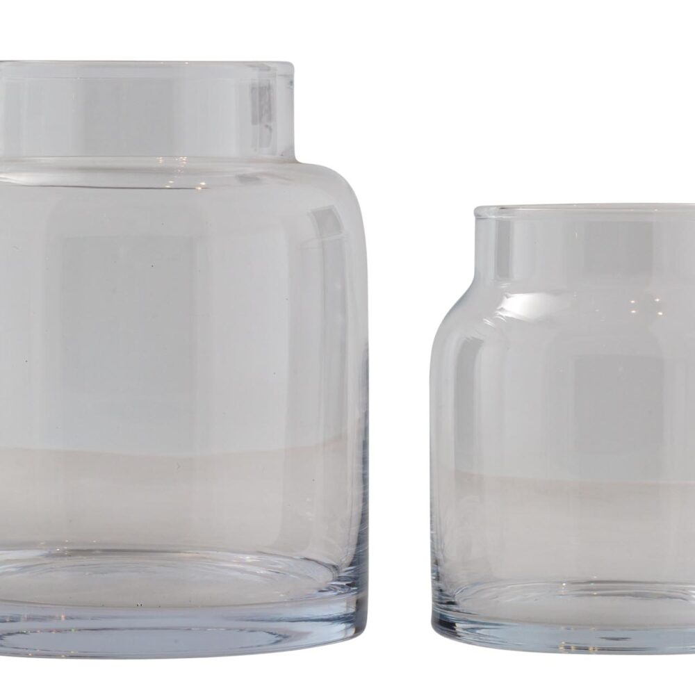 shoulder vases - 21cm & 16cm - handmade glass vases