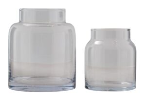 shoulder vases - 21cm & 16cm - handmade glass vases