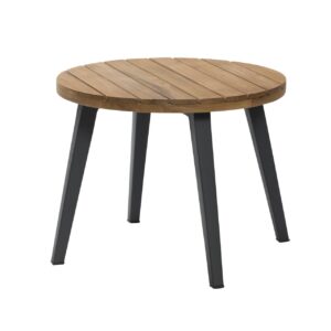 tivoli outdoor low side table - teak / anthracite