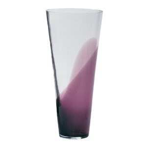 wave glass vase - aubergine - large handmade vase with coloured wave swirl