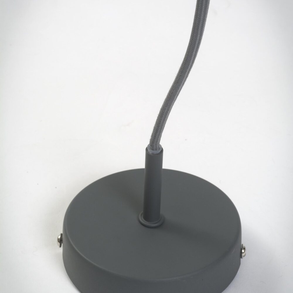cloche pendant lamp - ceiling rose - dark grey