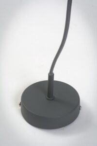 cloche pendant lamp - ceiling rose - dark grey