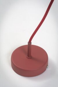 cloche pendant lamp - ceiling rose - red