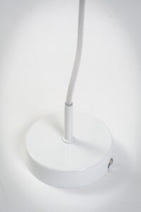 cloche pendant lamp - ceiling rose - white