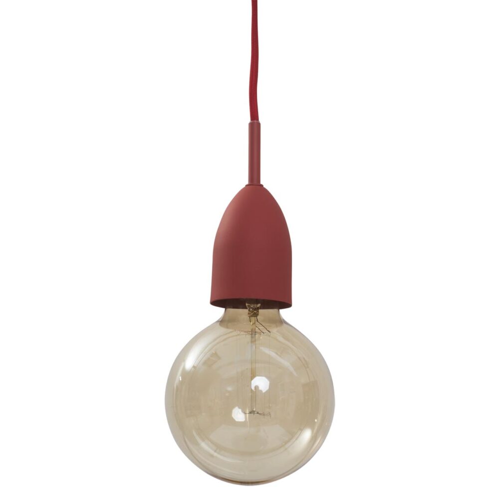 cloche pendant lamp - red