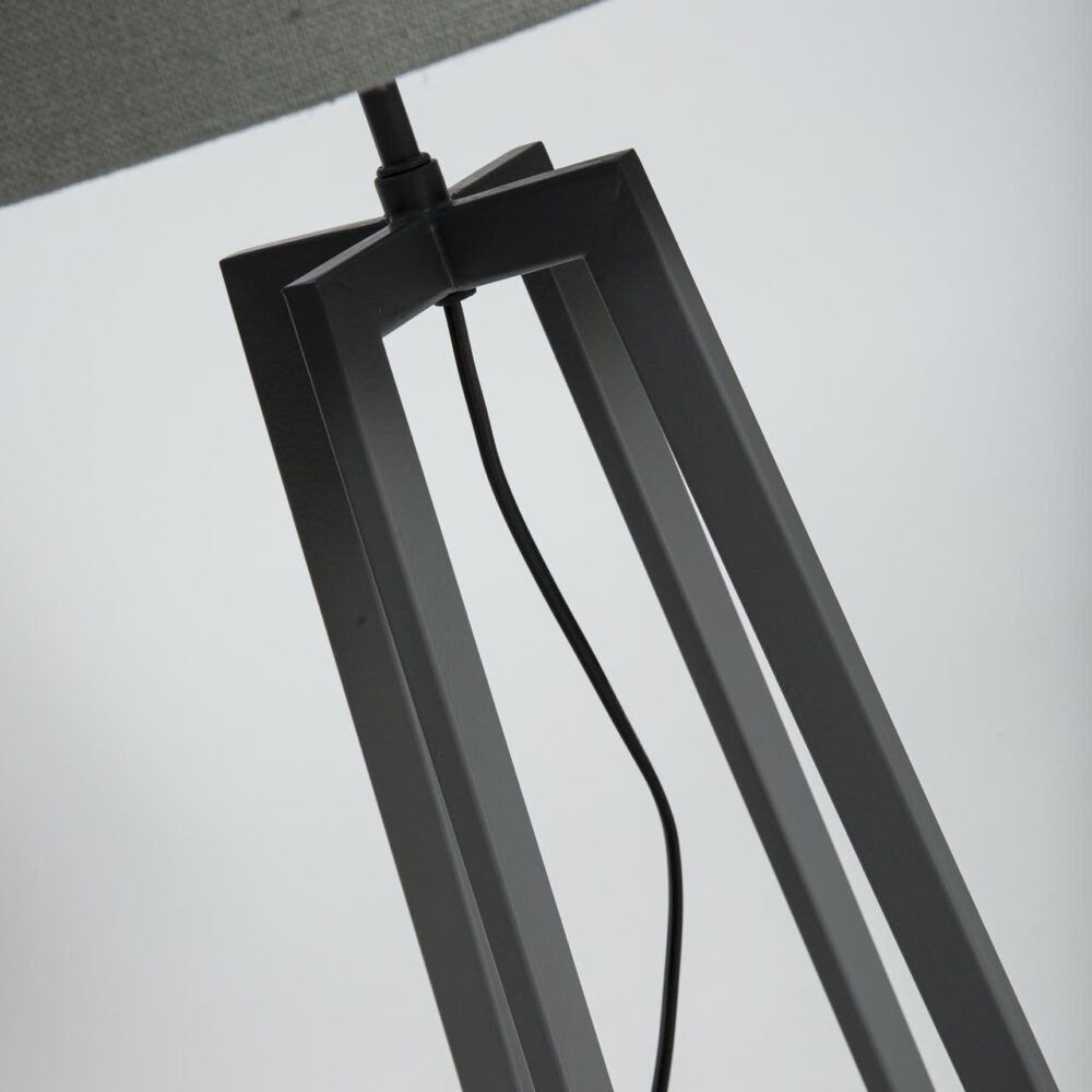 fuji table lamp - dark grey - tall table lamp in grey steel - detail