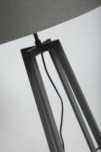 fuji table lamp - dark grey - tall table lamp in grey steel - detail