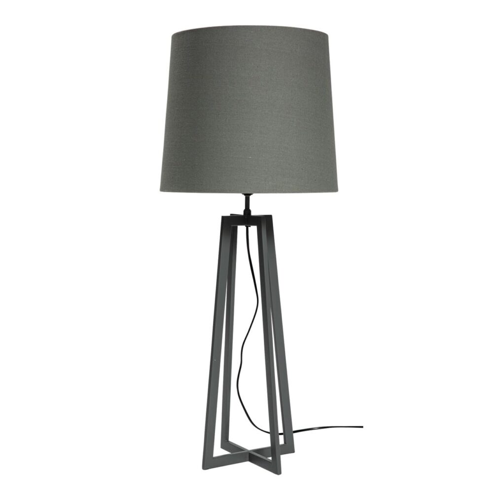 fuji table lamp - dark grey - tall table lamp in grey steel