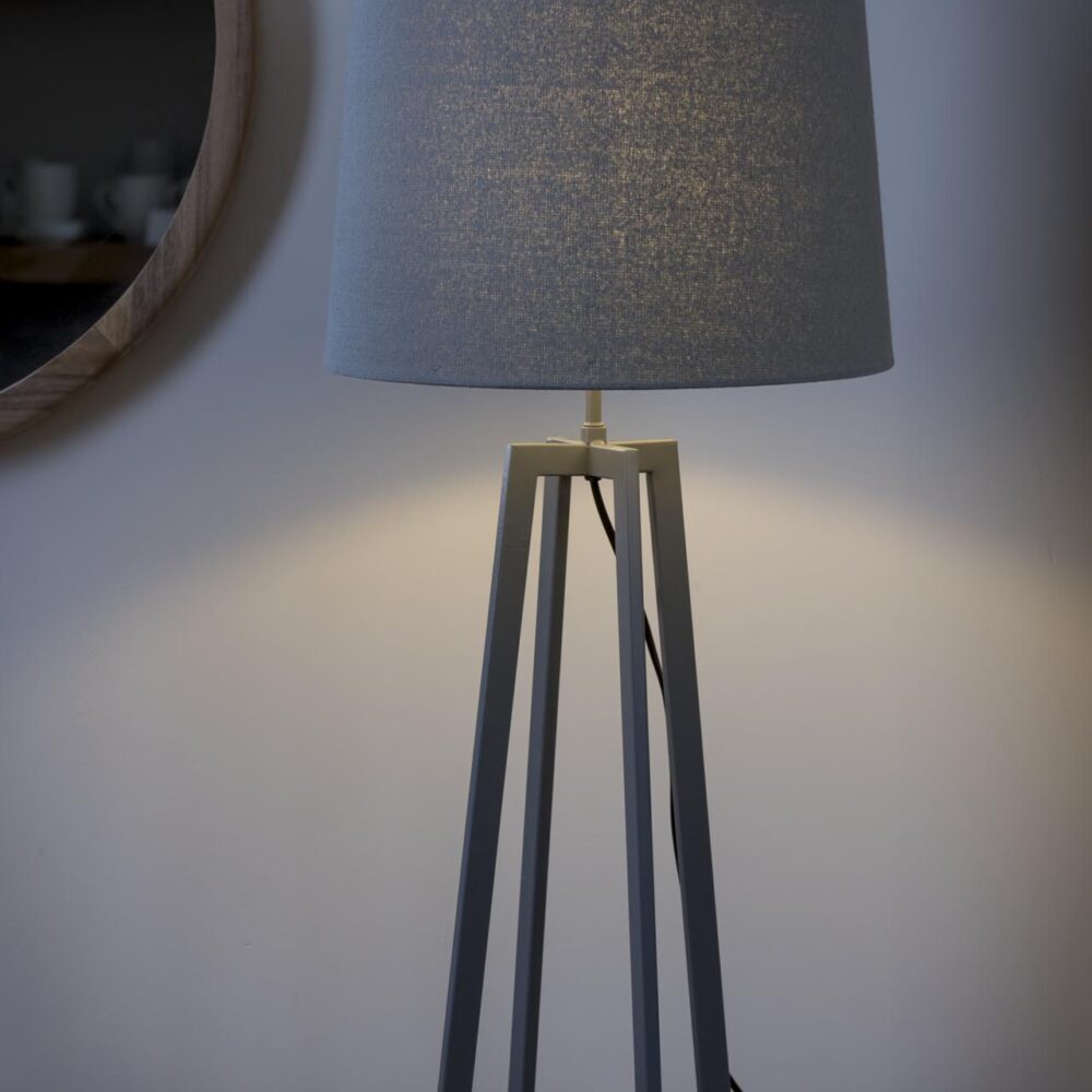 fuji table lamp - dark grey - tall table lamp in grey steel