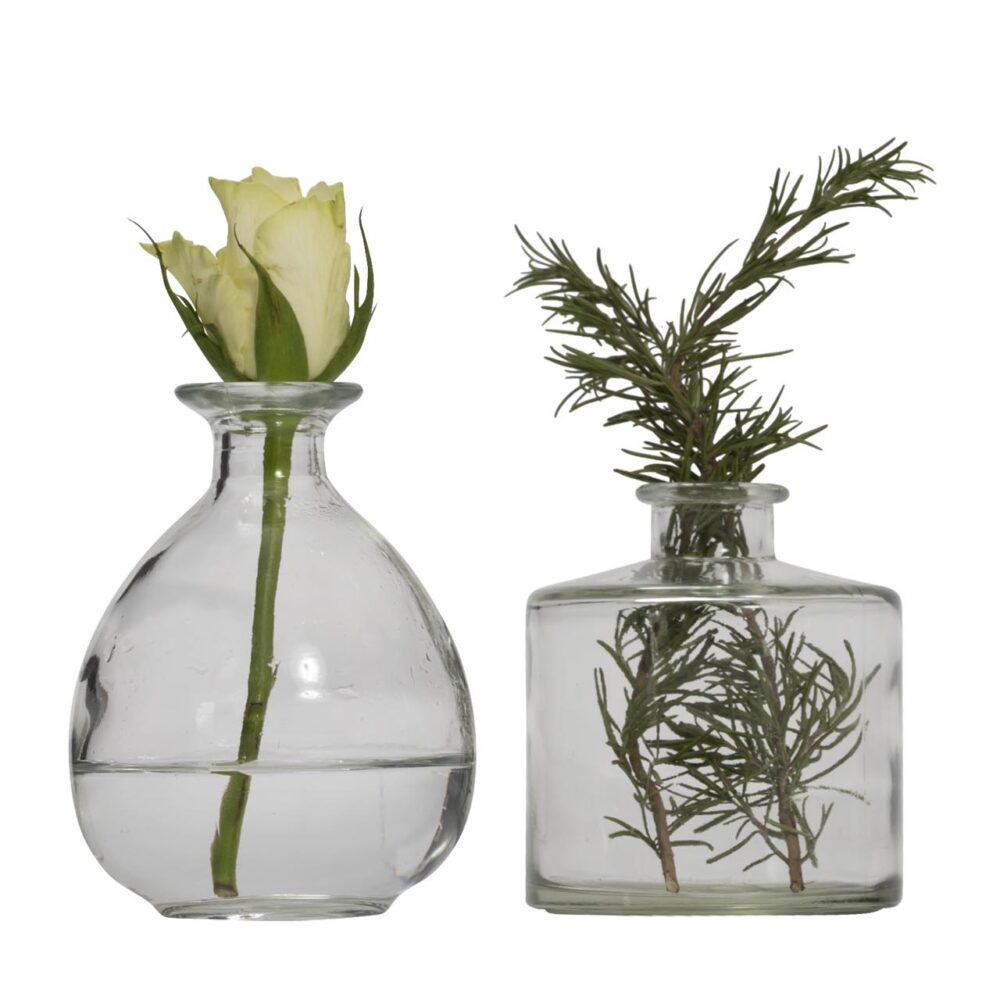 giselle and odette - small decorative glass bottles / vases