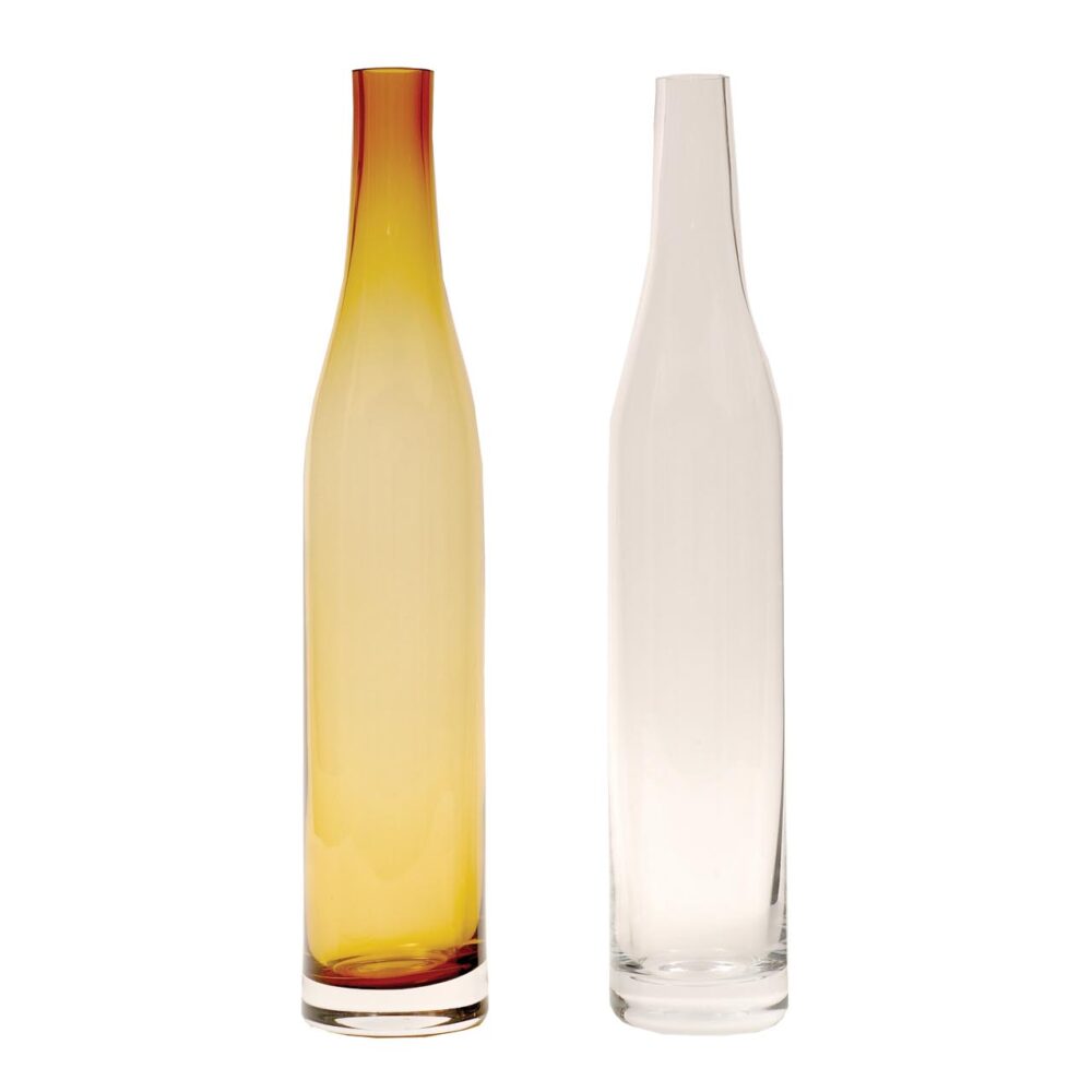 hand made bottles - large - amber & clear
