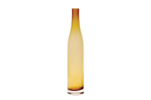 handmade bottle large - amber coloured glass
