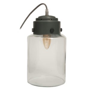 jar table lamp - dark grey / glass - industrial style table lamp