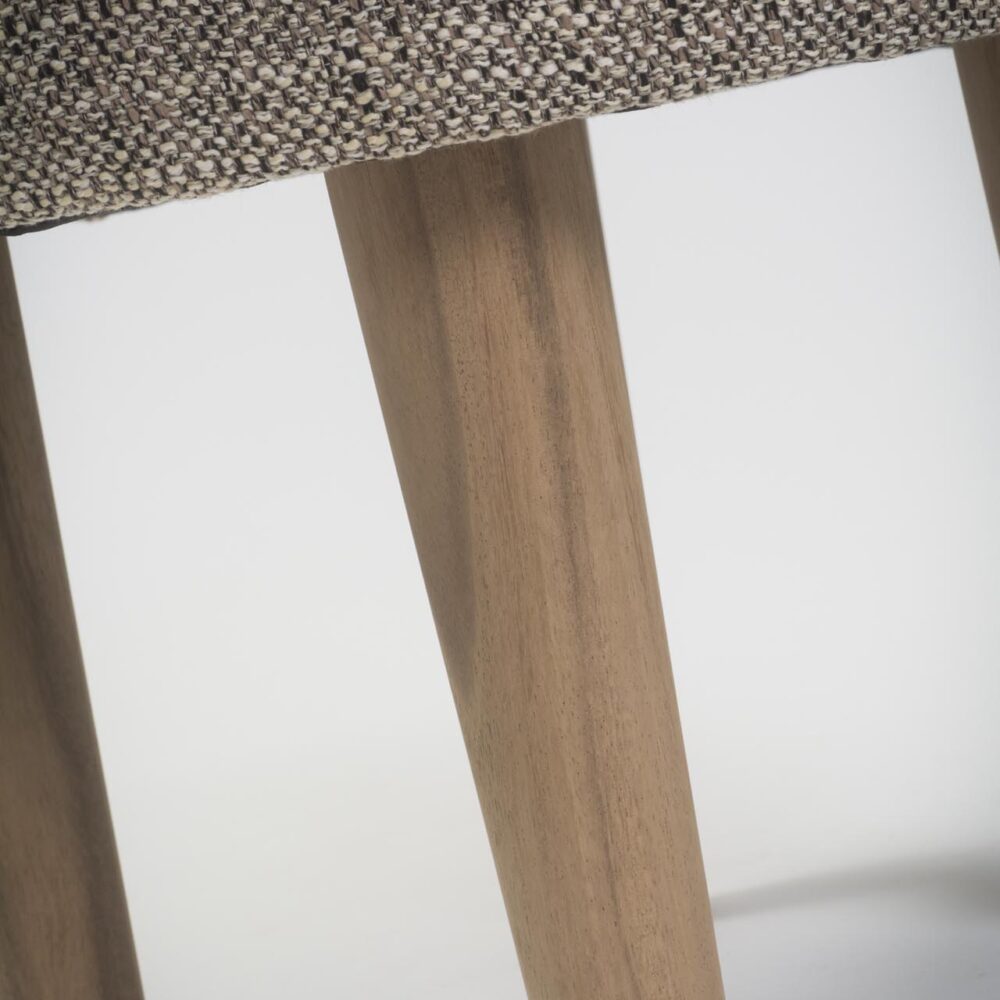 mesa 45cm round stool - detail of hardwood feet