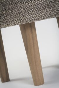 mesa 45cm round stool - detail of hardwood feet