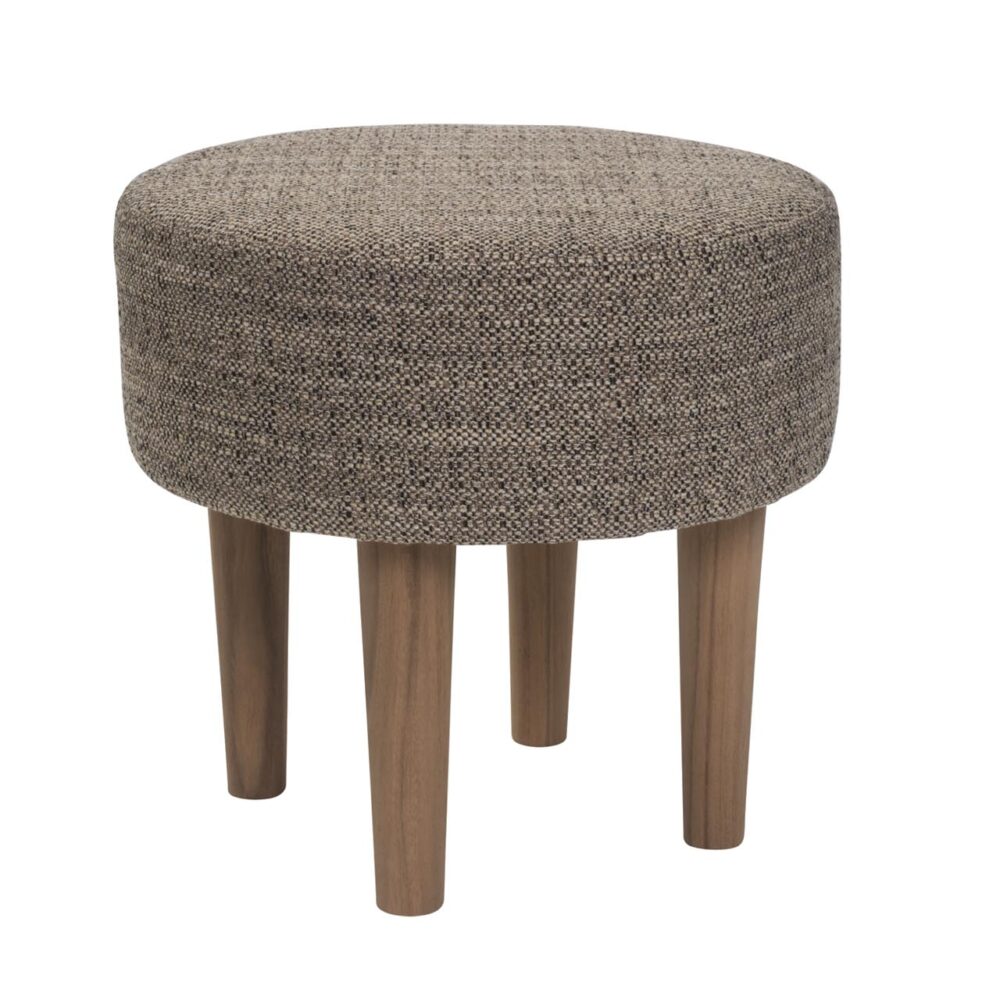 mesa 45cm round stool - upholstered stool with hardwood feet