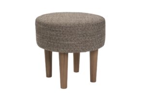 mesa 45cm round stool - upholstered stool with hardwood feet