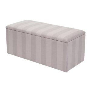 otto blanket chest - upholstered storage chest - upholstered in pavilion stripe terre