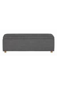 paris storage ottoman - upholstered storage ottoman with hinged lid