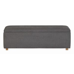 paris storage ottoman - upholstered storage ottoman with hinged lid