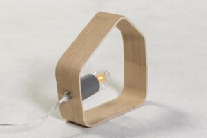 quin lamp detail - wood / dark grey