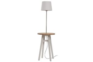 tenby 40cm lamp table - occasional table with integral lamp and shade