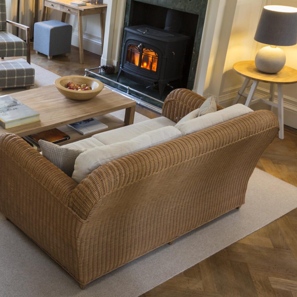 oscar sofa - rear detail of rattan sofa