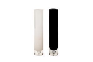 sardinia glass vases - black & white