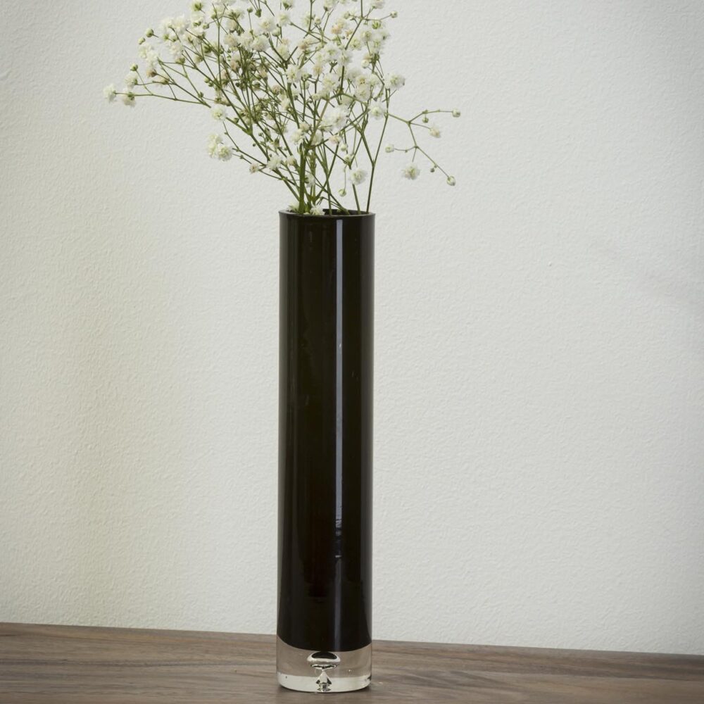 sardinia glass vase - black - mood