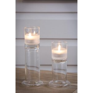 band glass tealight holders - handmade glass tealight holders