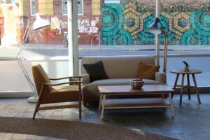 holborn armchair, hove 2 seat sofa tenby 60cm table, tenby rectangular coffee table, antwerp floor lamp, strand floor lamp & centro bowl