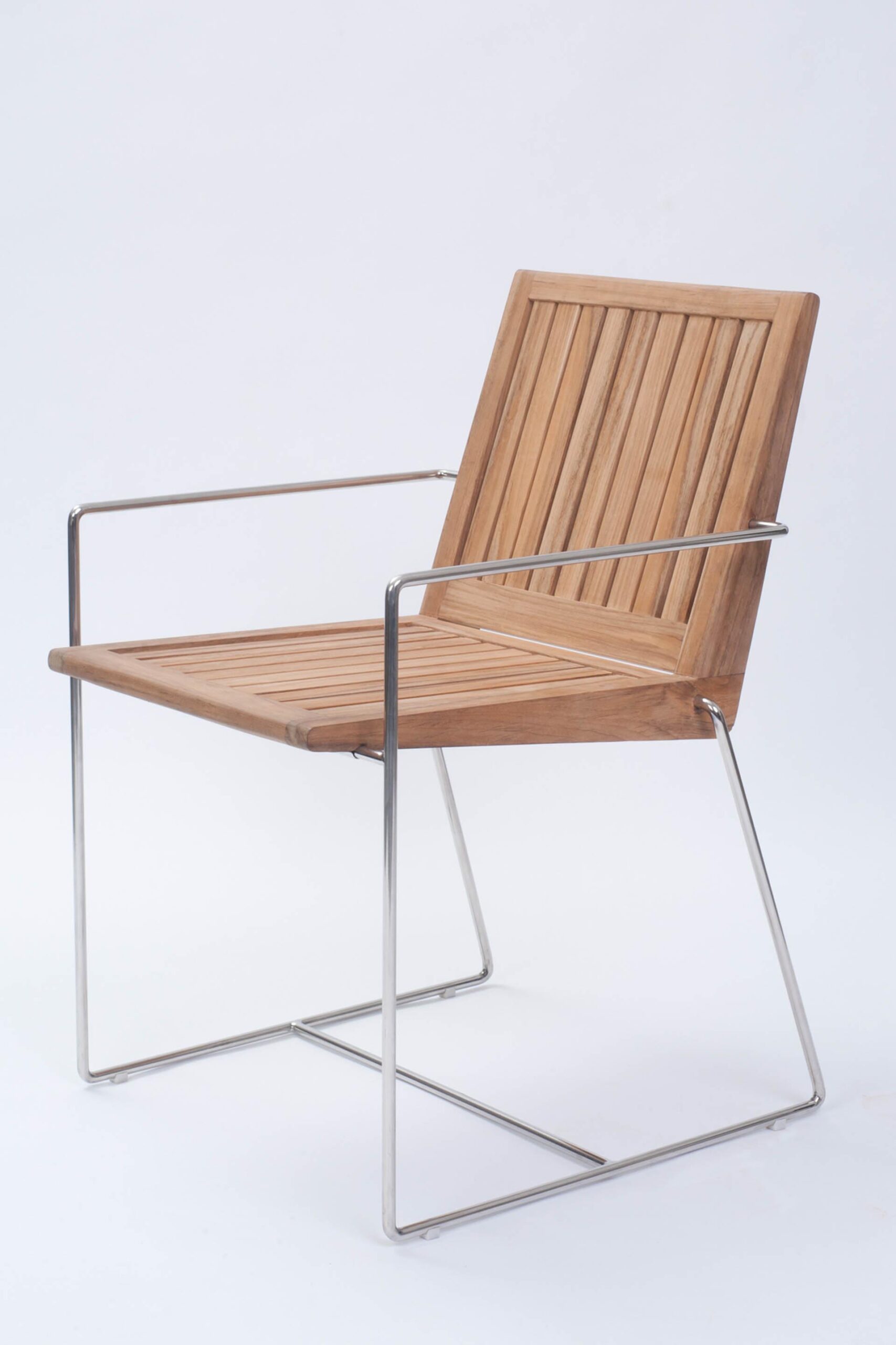 Tripoli outdoor dining armchair - teak / stainless steel