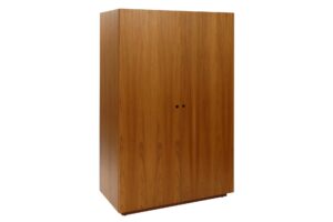 walter wardrobe - teak veneer - 3q view