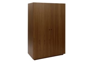 walter wardrobe - walnut veneer - 3q view